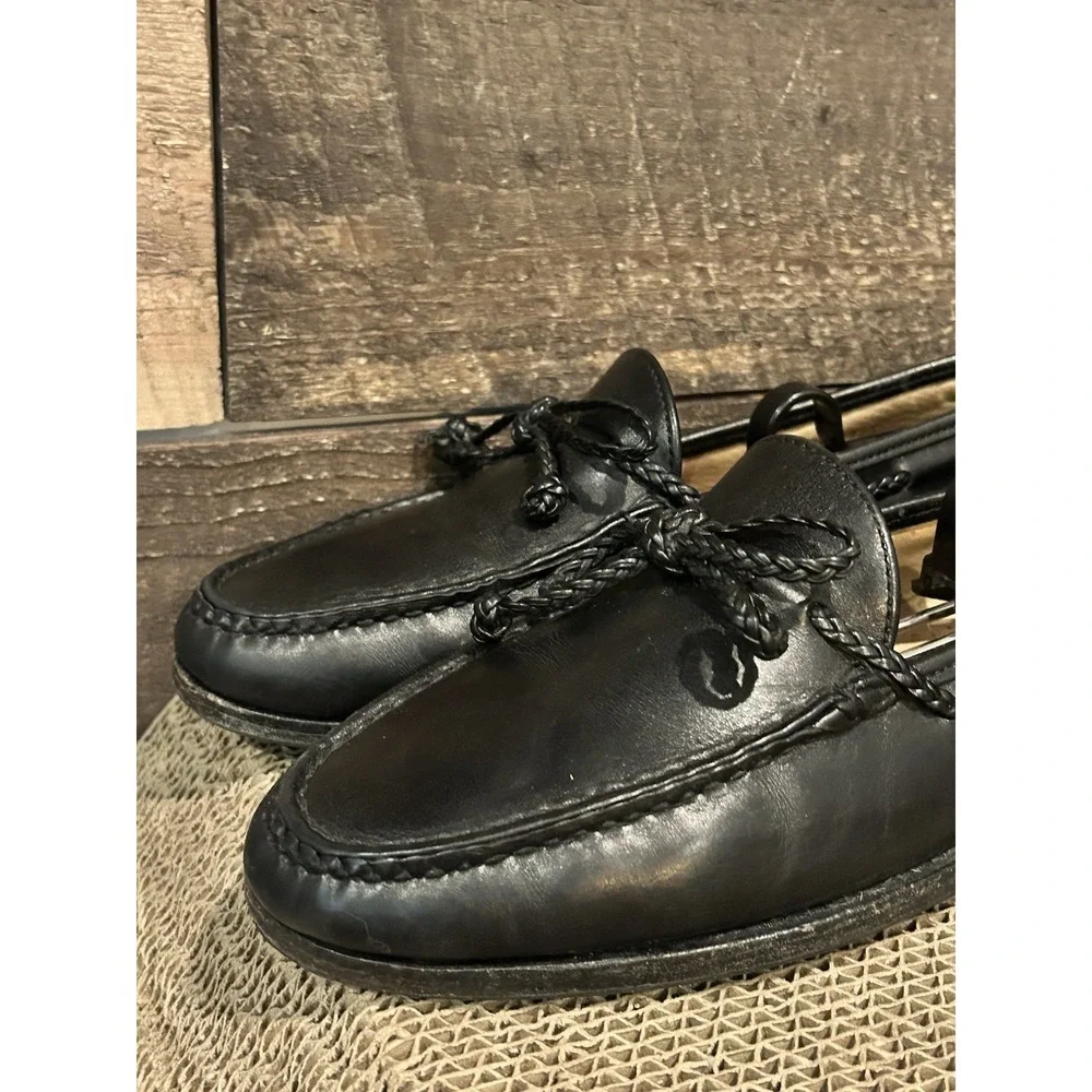 ALLEN EDMONDS‎ COLEBROOK Black LEATHER BOW TIE LOAFERS Made In USA MENS SZ 8.5 D